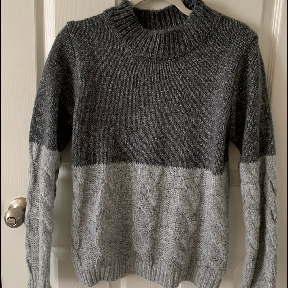 Gray winter sweater